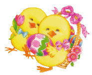 Gif animé Pâques poussins